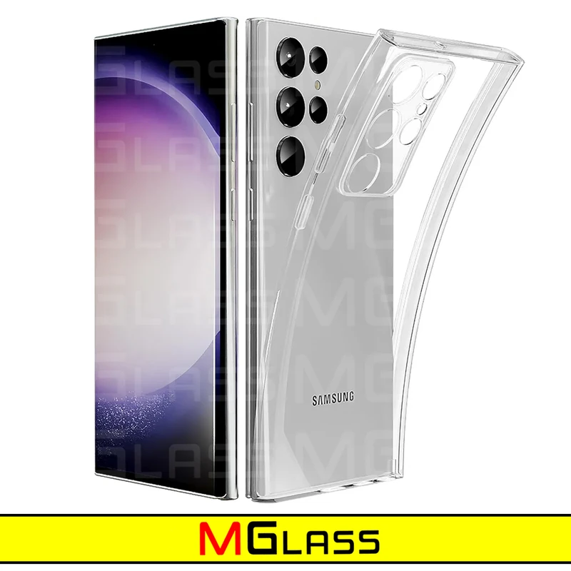 کاور ام‌گلس مدل Clear-MGL مناسب برای گوشی موبایل سامسونگ Galaxy S24 Ultra 5G به همراه محافظ صفحه نمایش گوشی