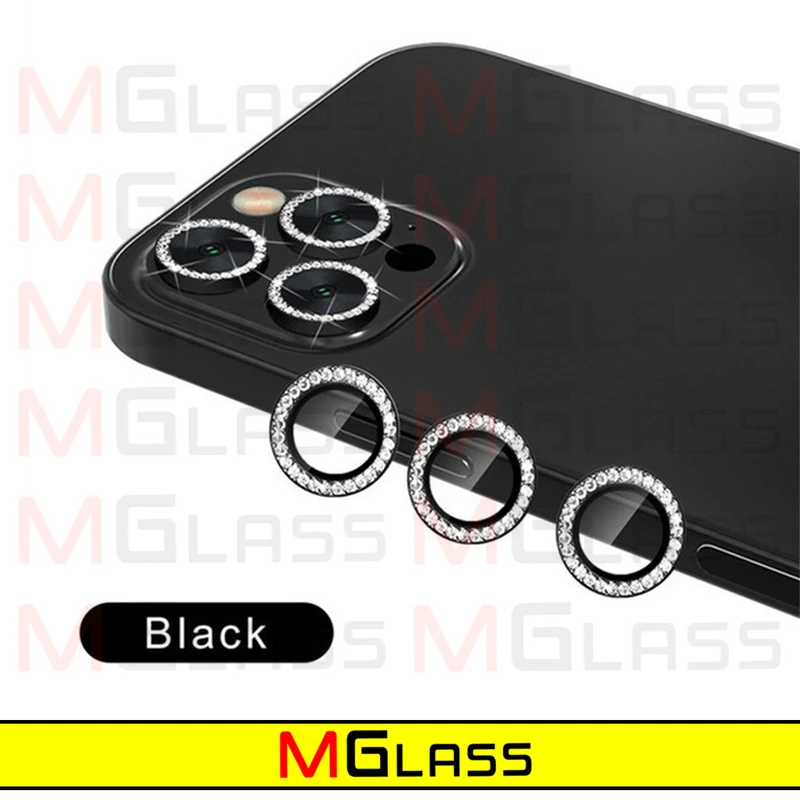 محافظ لنز دوربین ام‌گلس مدل Ring-Diamond مناسب برای گوشی موبایل اپل Iphone 11 Pro / 11 Pro Max