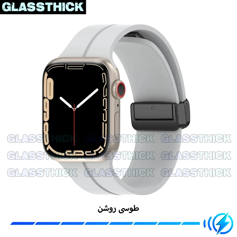 بند گلستیک مدل Magnetic-GL مناسب برای اپل واچ Series SE 2022 44mm / SE 2021 44mm / Series 5 44mm / Series 6 44mm / SE 44mm