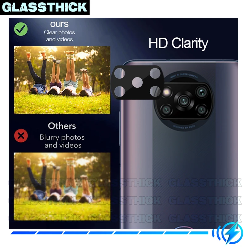 محافظ لنز دوربین گلستیک مدل 3D-GL مناسب برای گوشی موبایل شیائومی Poco X3 / X3 Pro / X3 NFC