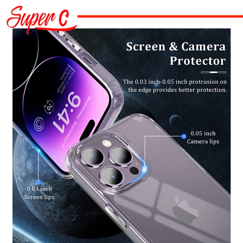 کاور سوپرسی مدل Clear مناسب برای گوشی موبایل اپل iPhone 13 Pro