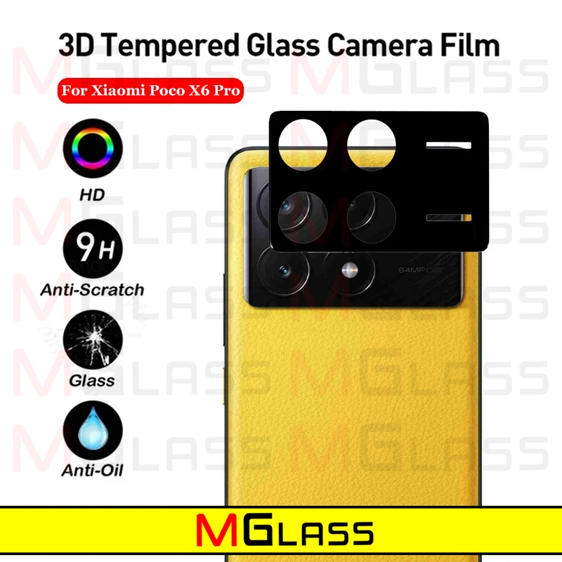 محافظ لنز دوربین ام‌گلس مدل 3D-MG مناسب برای گوشی موبایل شیائومی Poco X6 Pro