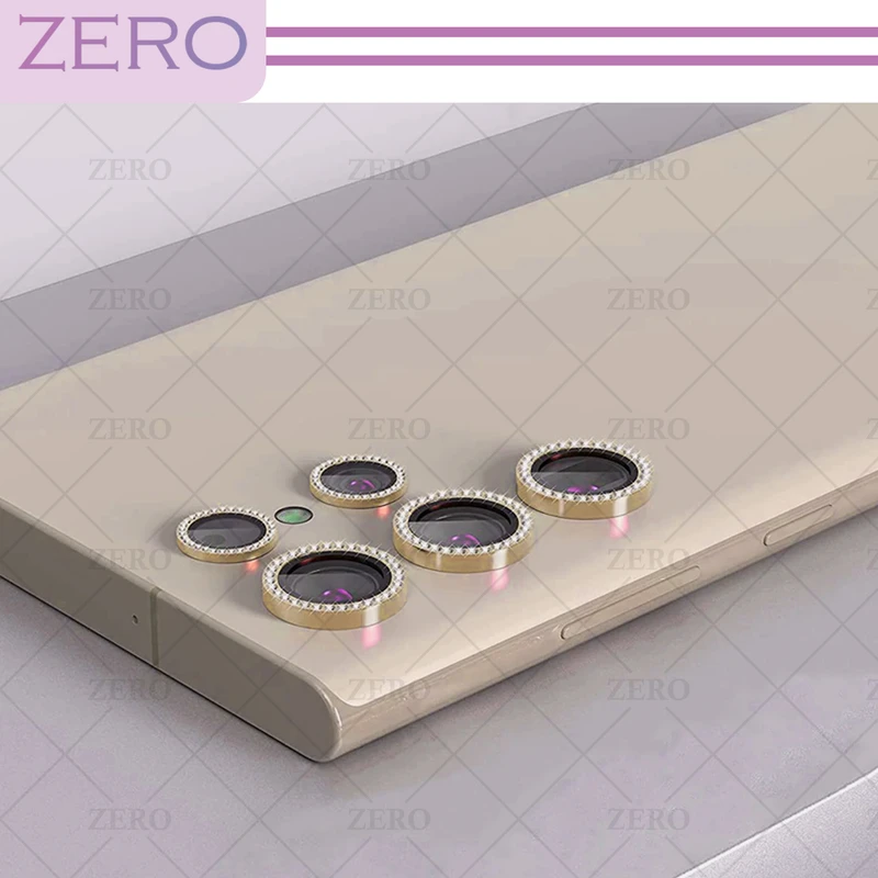 محافظ لنز دوربین زیرو مدل Diamond-Ring-ZR مناسب برای گوشی موبایل سامسونگ Galaxy S24 Ultra