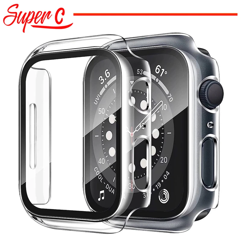 کاور سوپرسی مدل SC-360 مناسب برای اپل واچ Series SE 2022 Aluminum Case 44mm / SE 2021 Aluminum Case 44mm / Series 5 44mm / Series 6 44mm / SE 44mm به همراه محافظ صفحه نمایش