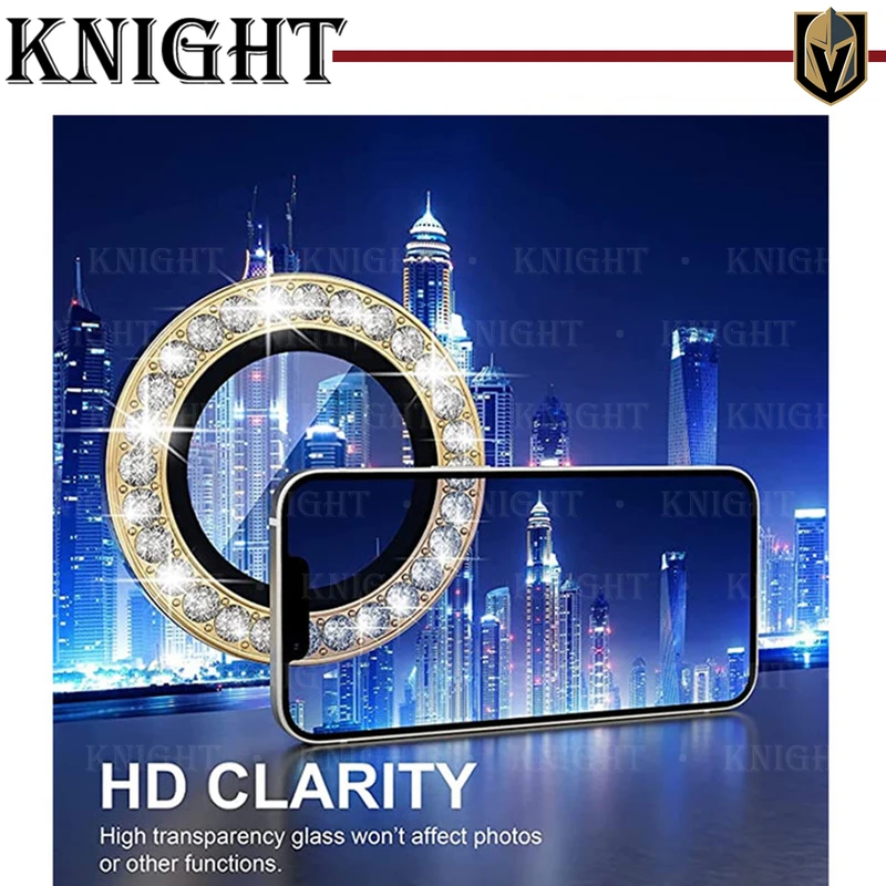 محافظ لنز دوربین نایت مدل Shining Diamond مناسب برای گوشی موبایل اپل Iphone 13