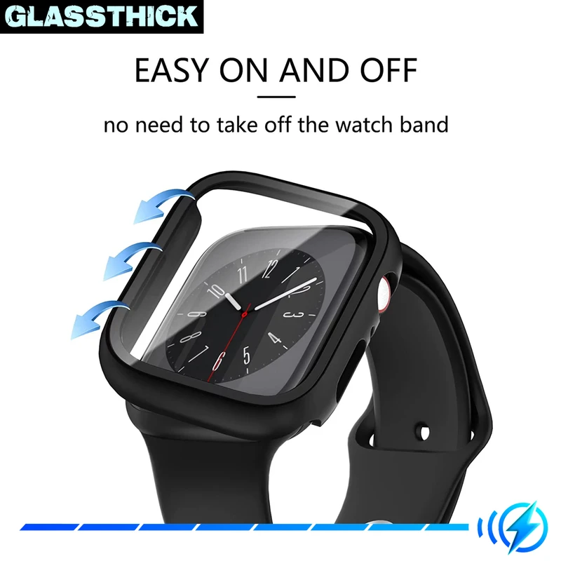 کاور گلستیک مدل GT-360 مناسب برای اپل واچ Series 1 Aluminum 42 / Series 2 42mm / Series 3 42mm به همراه محافظ صفحه نمایش