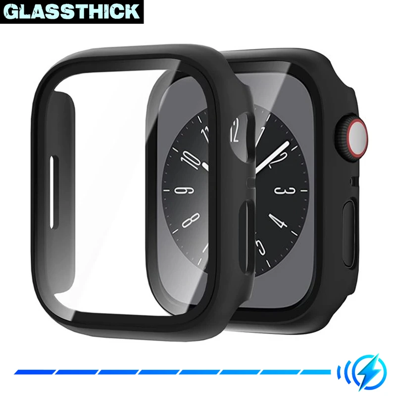 کاور گلستیک مدل GT-360 مناسب برای اپل واچ Series 8 Aluminum 45mm / Series 7 Aluminum 45mm به همراه محافظ صفحه نمایش