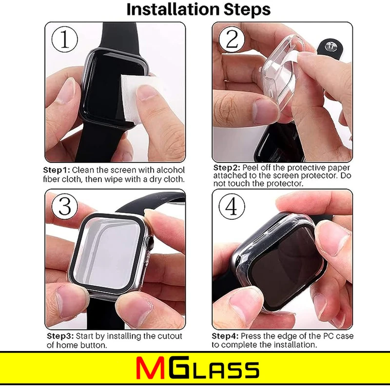 کاور ام‌گلس مدل MG-360 مناسب برای اپل واچ Series 1 Aluminum 38 / Series 2 38mm / Series 3 38mm به همراه محافظ صفحه نمایش