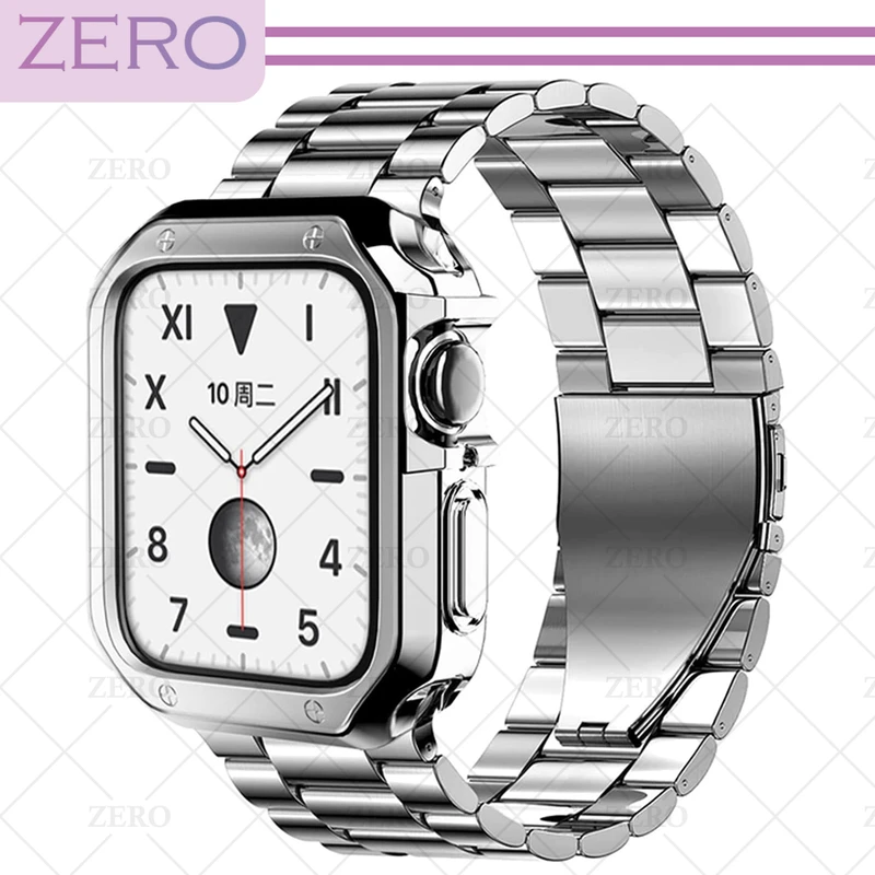بند زیرو مدل 3Bid-Cover-ZR مناسب برای اپل واچ Series 8 Aluminum 45mm / Series 7 Aluminum 45mm به همراه کاور