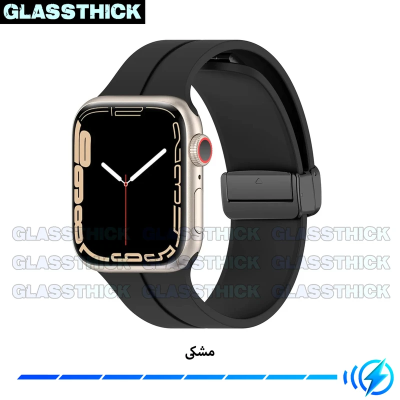 بند گلستیک مدل Magnetic-GL مناسب برای اپل واچ سری 42/44/45/49 میلی متری