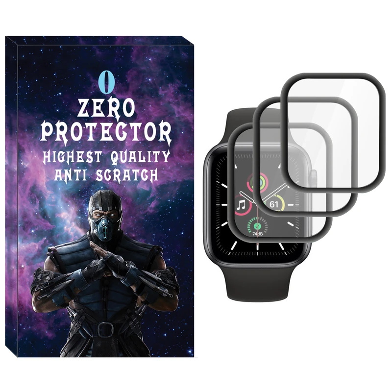 محافظ صفحه نمایش نانو زیرو مدل NZO مناسب برای ساعت هوشمند اپل iWatch 44mm بسته سه عددی