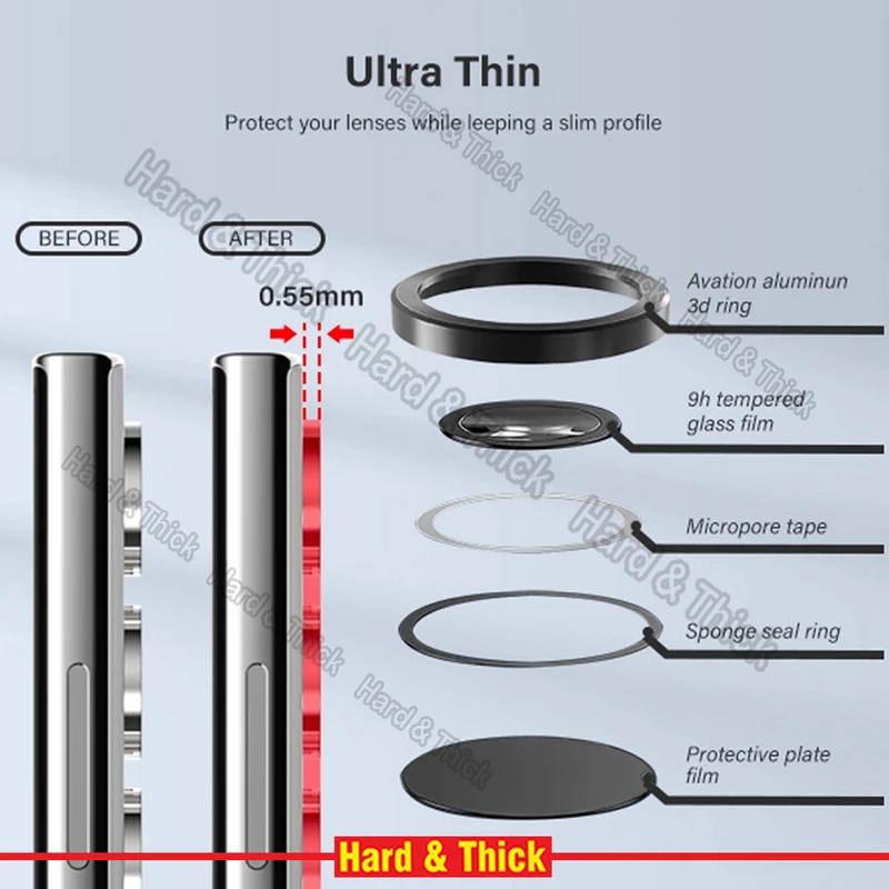 محافظ لنز دوربین رینگی هارد اند تیک مدل Ring-Metal-HT مناسب برای گوشی موبایل سامسونگ Galaxy S23 Fe
