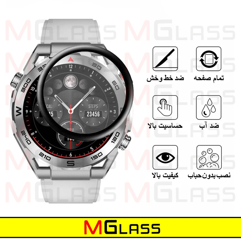 محافظ صفحه نمایش نانو ام‌گلس مدل Pmma-MG مناسب برای ساعت هوشمند هایلو R8 بسته سه عددی