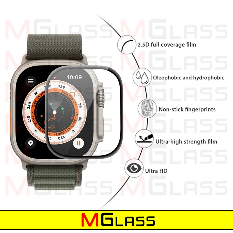 محافظ صفحه نمایش نانو ام‌گلس مدل PMA-MG مناسب برای اپل واچ Ultra / Ultra 2 49mm بسته دو عددی