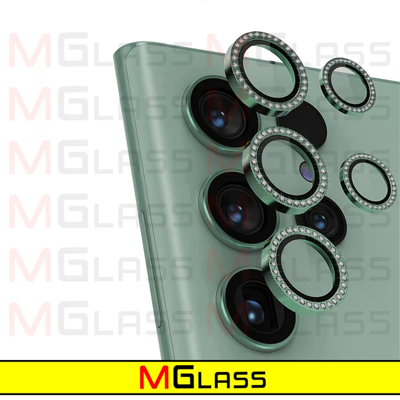 محافظ لنز رینگی دوربین ام‌گلس مدل Diamond-Ring مناسب برای گوشی موبایل سامسونگ Galaxy S23 Ultra
