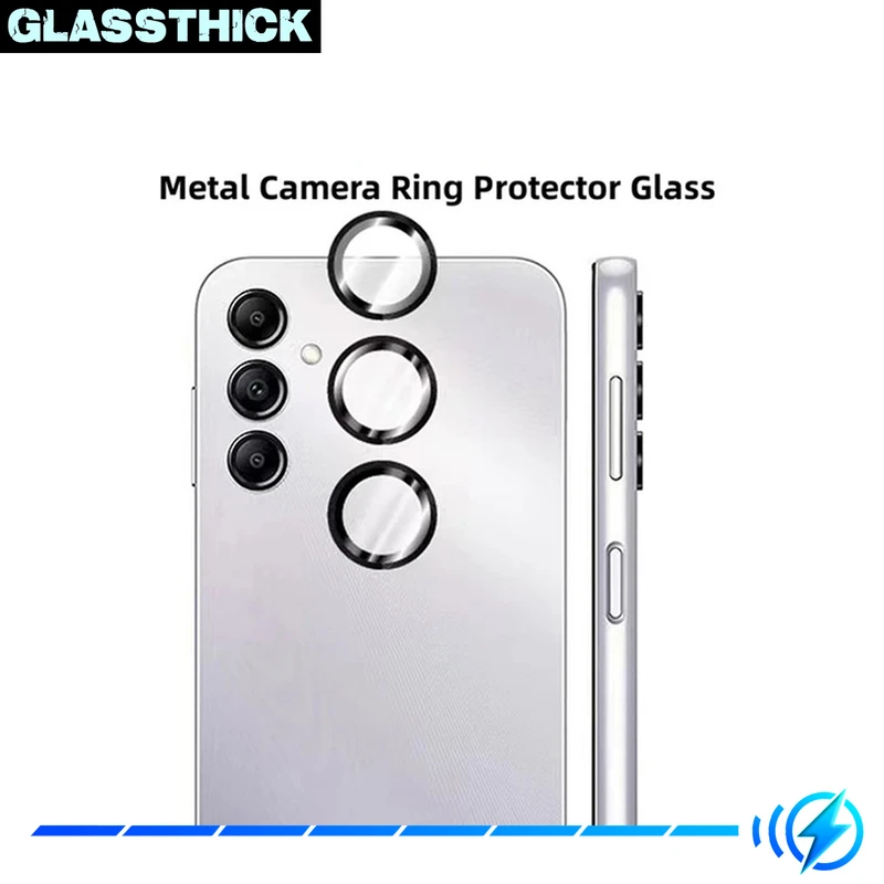 محافظ لنز دوربین گلستیک مدل Ring Metal مناسب برای گوشی موبایل سامسونگ Galaxy A54 5G