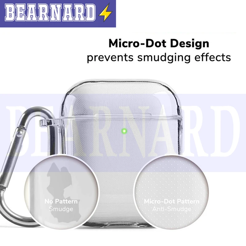 کاور برنارد مدل Clear-BR مناسب برای کیس اپل ایرپاد Airpods 1 / Airpods 2