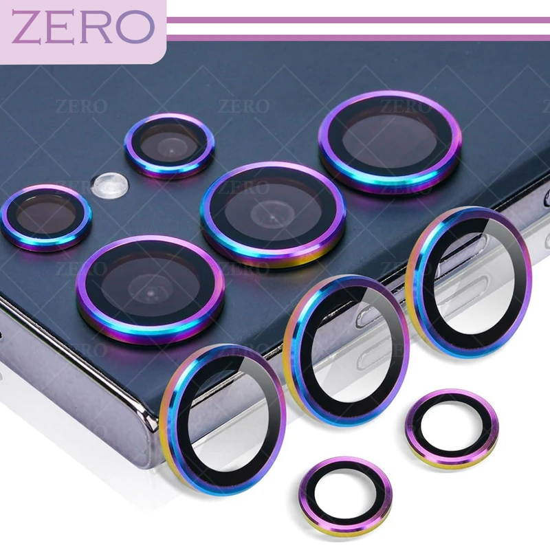 محافظ لنز دوربین زیرو مدل Colorful Ring ZR مناسب برای گوشی موبایل سامسونگ Galaxy S22 Ultra