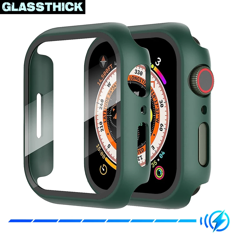 کاور گلستیک مدل GT-360 مناسب برای اپل واچ Series 8 Aluminum 41mm / Series 7 Aluminum 41mm به همراه محافظ صفحه نمایش