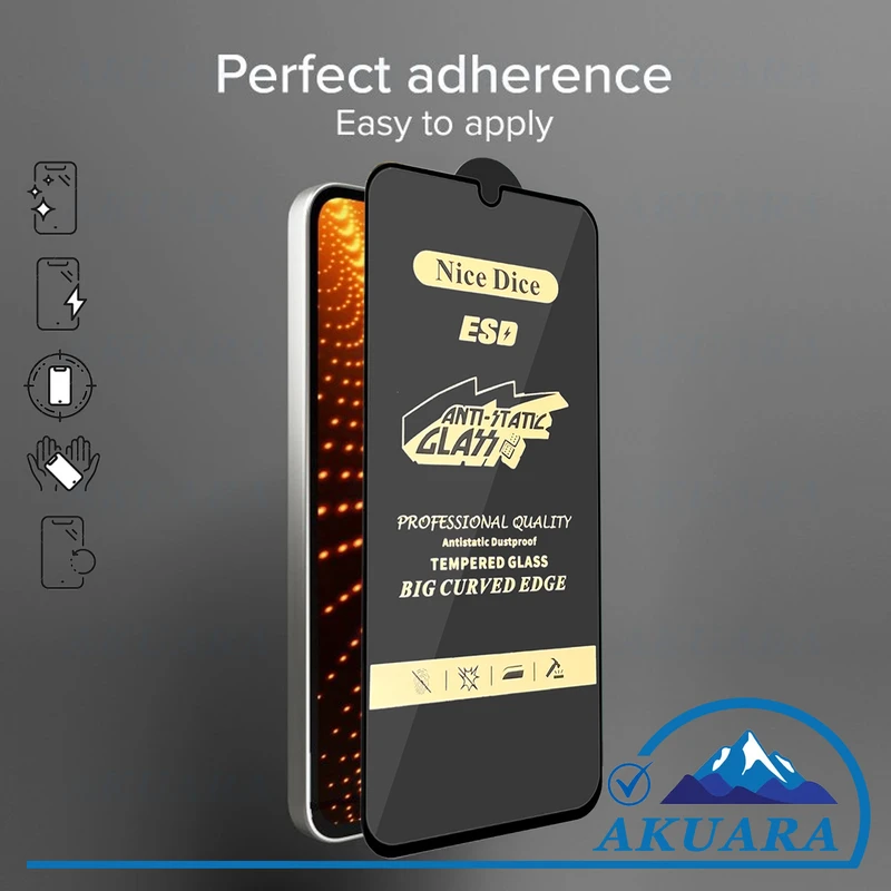محافظ صفحه نمایش آنتی استاتیک آکوآرا مدل NC Antistatic AKU nas2 مناسب برای گوشی موبایل سامسونگ Galaxy A70s / A42 / M42 مجموعه دو عددی