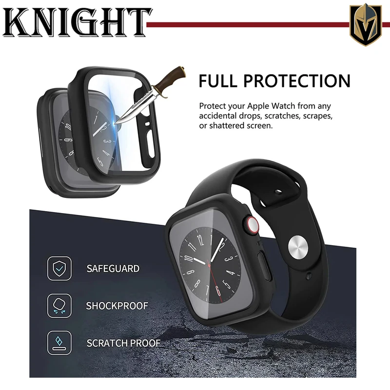 کاور نایت مدل KT-360 مناسب برای اپل واچ Series 8 Aluminum 41mm / Series 7 Aluminum 41mm به همراه محافظ صفحه نمایش