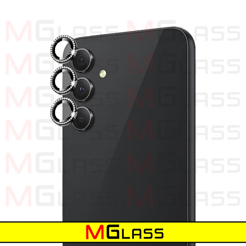 محافظ لنز دوربین  ام‌گلس مدل Ring Metal Diamond مناسب برای گوشی موبایل سامسونگ Galaxy A14 4G / A14 5G