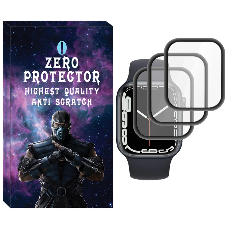 محافظ صفحه نمایش نانو زیرو مدل NZO مناسب برای ساعت هوشمند اپل iWatch Series 7 41mm بسته سه عددی