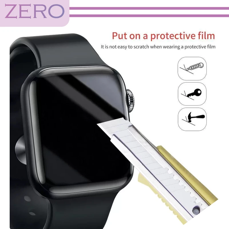 محافظ صفحه نمایش نانو زیرو مدل NZO مناسب برای ساعت هوشمند اپل iWatch 40mm بسته دو عددی