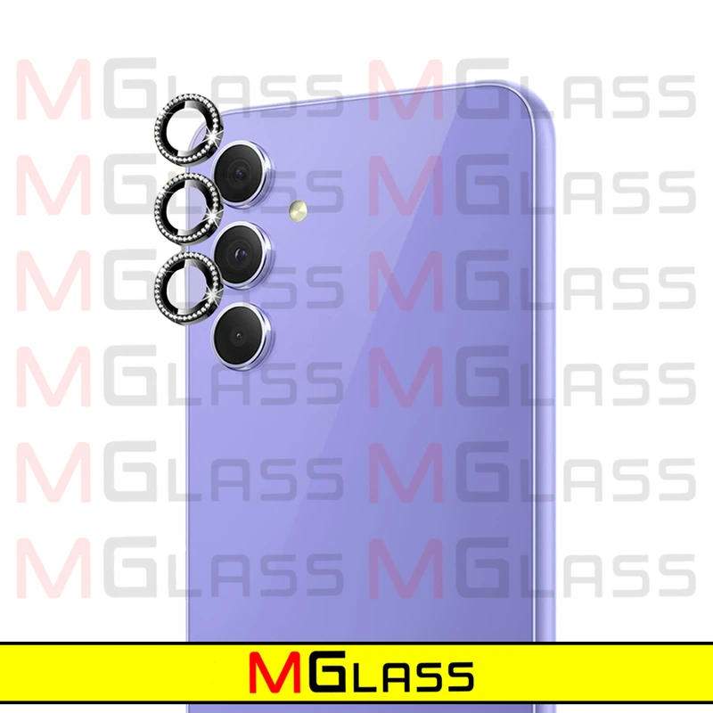 محافظ لنز دوربین ام‌گلس مدل Ring Metal Diamond مناسب برای گوشی موبایل سامسونگ Galaxy A34 5G