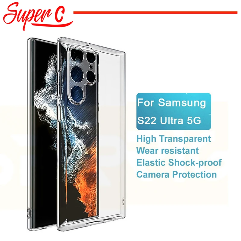 کاور سوپرسی مدل Clear مناسب برای گوشی موبایل سامسونگ Galaxy S22 Ultra