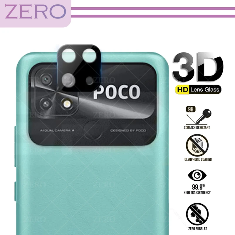 محافظ لنز دوربین زیرو مدل 3D-ZR مناسب برای گوشی موبایل شیائومی Poco C40 / Redmi 10C