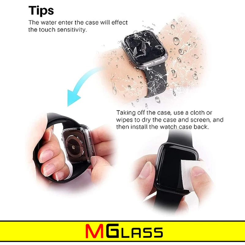 کاور ام‌گلس مدل MG-360 مناسب برای اپل واچ Series 8 Aluminum 45mm / Series 7 Aluminum 45mm به همراه محافظ صفحه نمایش