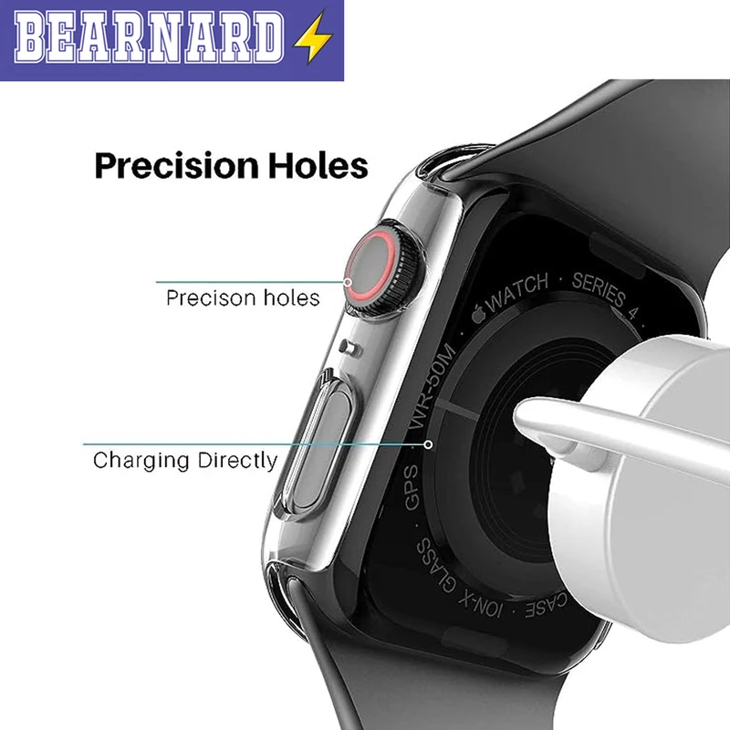 کاور برنارد مدل BR-360 مناسب برای اپل واچ Series SE 2022 Aluminum Case 40mm / SE 2021 Aluminum Case 40mm / Series 5 40mm / Series 6 40mm / Series 4 40mm به همراه محافظ صفحه نمایش