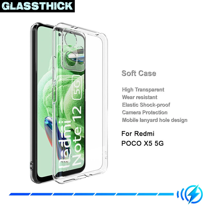 کاور گلستیک مدل Clear مناسب برای گوشی موبایل شیائومی Poco X5 5G / Redmi Note 12 5G