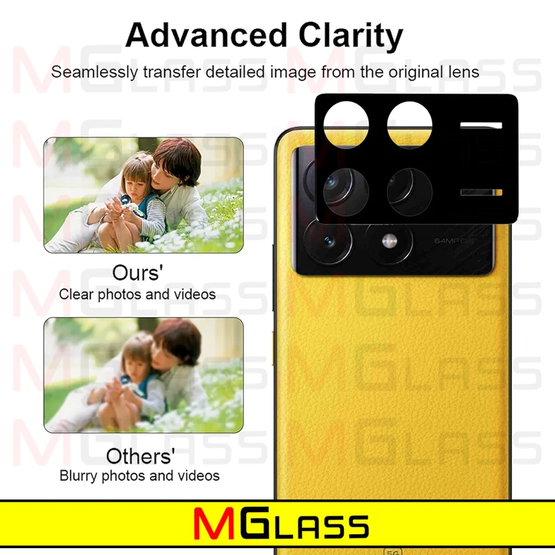 محافظ لنز دوربین ام‌گلس مدل 3D-MG مناسب برای گوشی موبایل شیائومی Poco X6 Pro