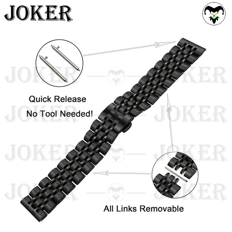 بند جوکر مدل 7Row-JK مناسب برای ساعت هوشمند سامسونگ Galaxy Watch 4/5/6 size 40/43/44/46/47mm