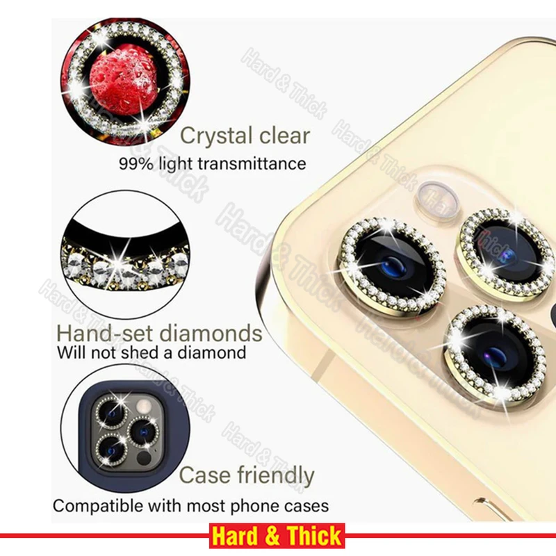 محافظ لنز دوربین هارد اند تیک مدل Diamond Ring مناسب برای گوشی موبایل اپل Iphone 12 Pro Max