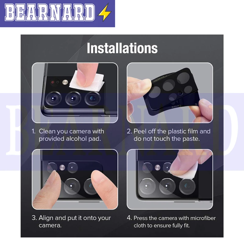 محافظ لنز دوربین برنارد مدل 3D-BR مناسب برای گوشی موبایل شیائومی 12s