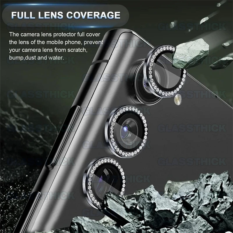 محافظ لنز دوربین گلستیک مدل Ring-Diamond-GL مناسب برای گوشی موبایل سامسونگ Galaxy S23 Fe