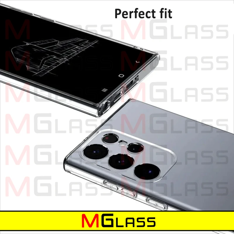 کاور ام‌گلس مدل Clear-PR-MG مناسب برای گوشی موبایل سامسونگ Galaxy S24 Ultra 5G به همراه محافظ صفحه نمایش گوشی