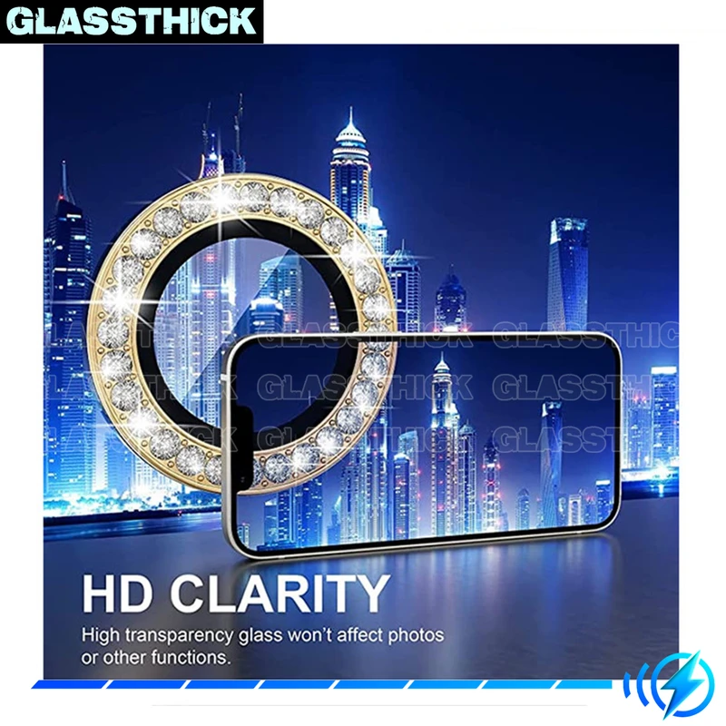 محافظ لنز دوربین گلستیک مدل Ring Diamond مناسب برای گوشی موبایل اپل Iphone 13 Pro / 13 Pro max