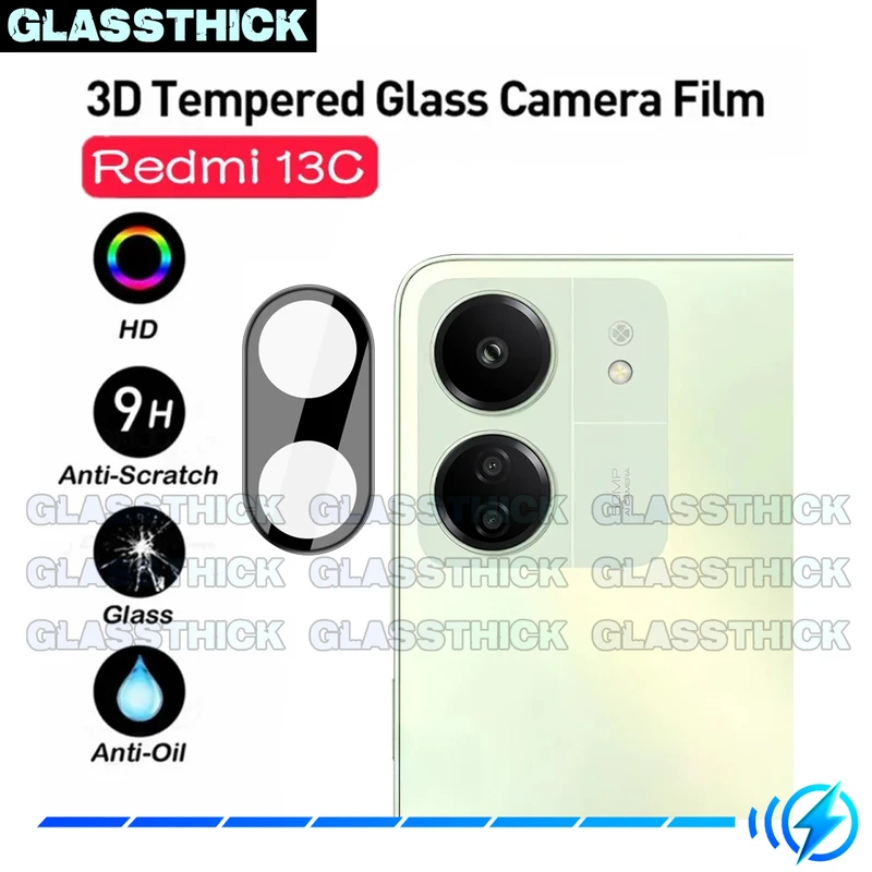 محافظ لنز دوربین گلستیک مدل 3D-GL مناسب برای گوشی موبایل شیائومی Redmi 13C