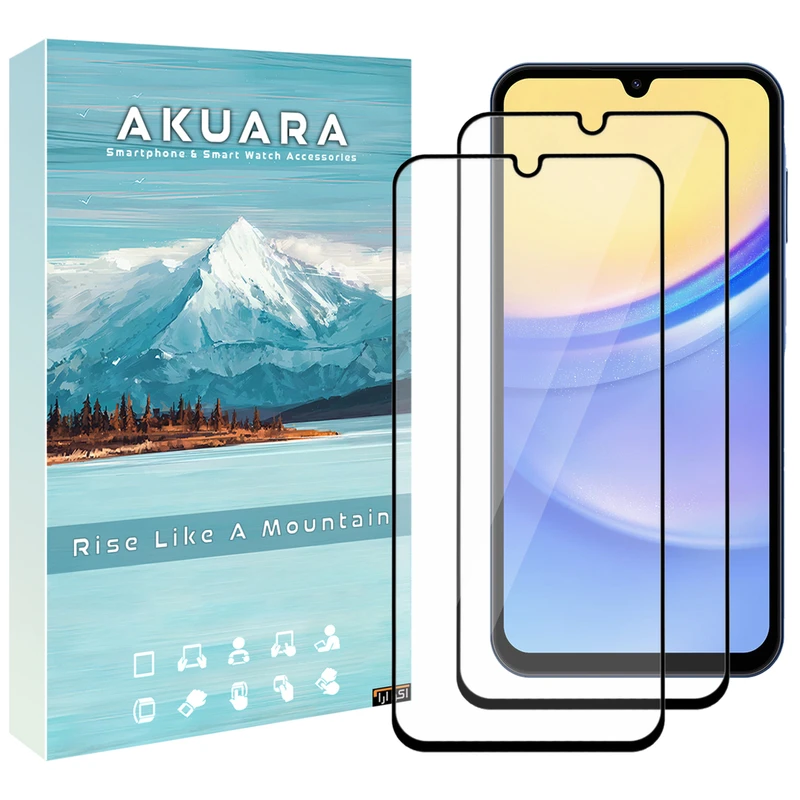 محافظ صفحه نمایش آکوآرا مدل Full AKU fl2 مناسب برای گوشی موبایل سامسونگ Galaxy A14 / F14 / A22 5G مجموعه دو عددی
