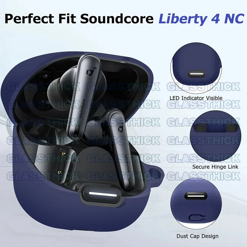 کاور گلستیک مدل Silicone-GL مناسب برای کیس هدفون بی سیم انکر Liberty 4 NC