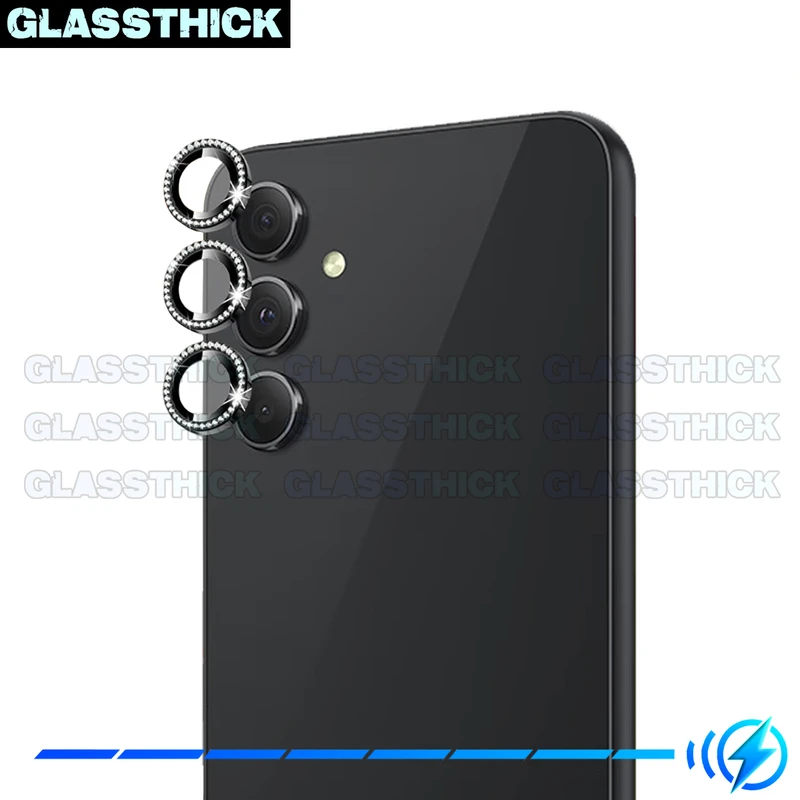 محافظ لنز دوربین  گلستیک مدل Ring Metal Diamond مناسب برای گوشی موبایل سامسونگ Galaxy A34 5G