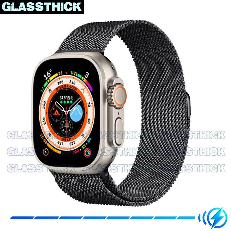 بند گلستیک مدل Milanese-GL مناسب برای ساعت هوشمند الترا T1000 Ultra 49mm