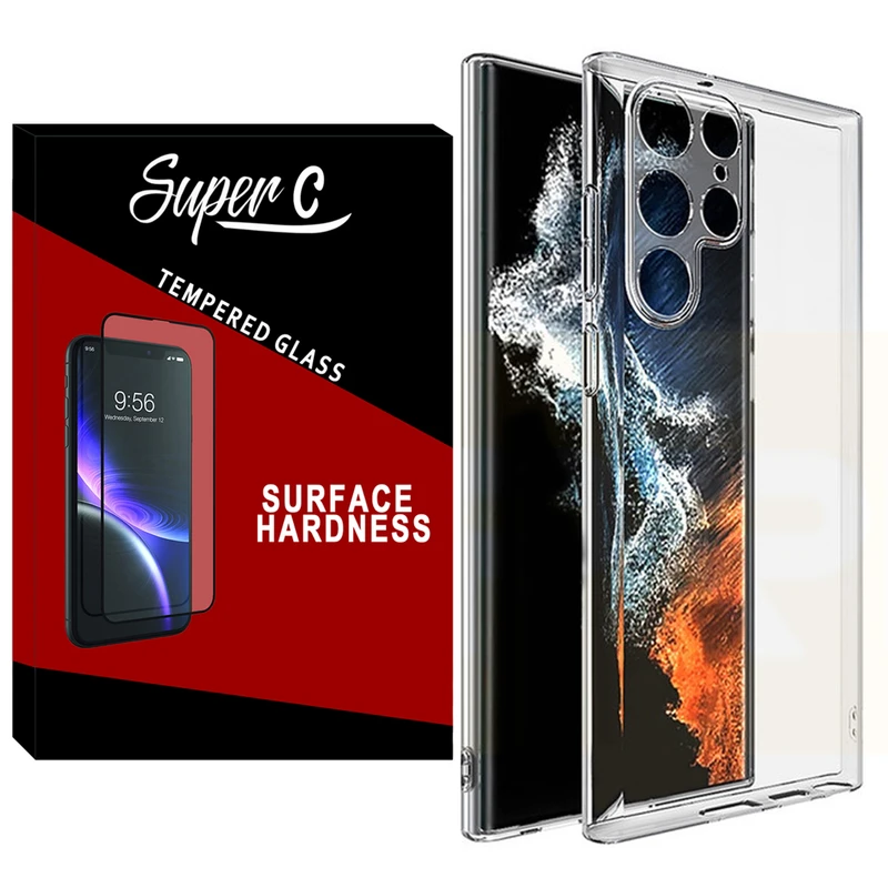 کاور سوپرسی مدل Clear مناسب برای گوشی موبایل سامسونگ Galaxy S22 Ultra