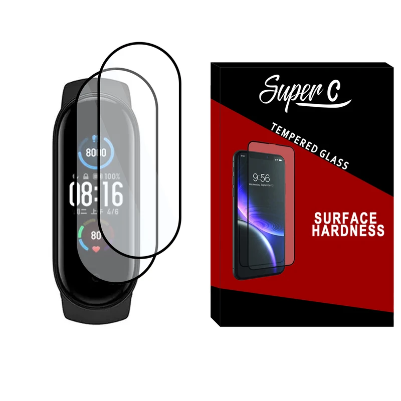 محافظ صفحه نمایش نانو سوپرسی مدل SRC مناسب برای ساعت هوشمند شیائومی Mi Band 6 بسته دو عددی