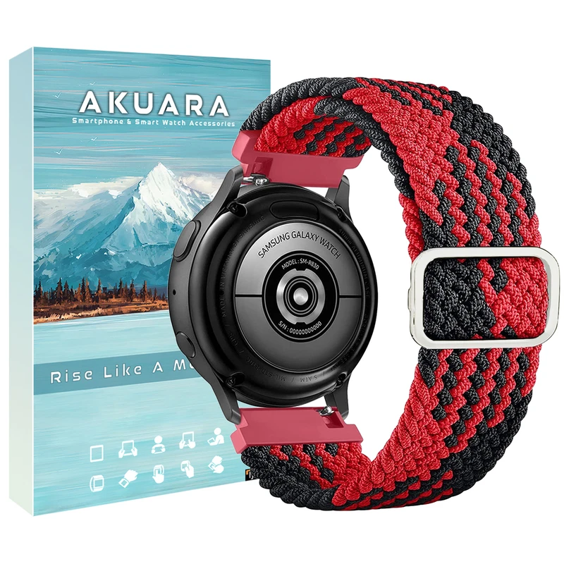 بند آکوآرا مدل RdBlk-Woven AK مناسب برای ساعت هوشمند شیائومی Redmi Watch 5 Active / Watch 5 Lite