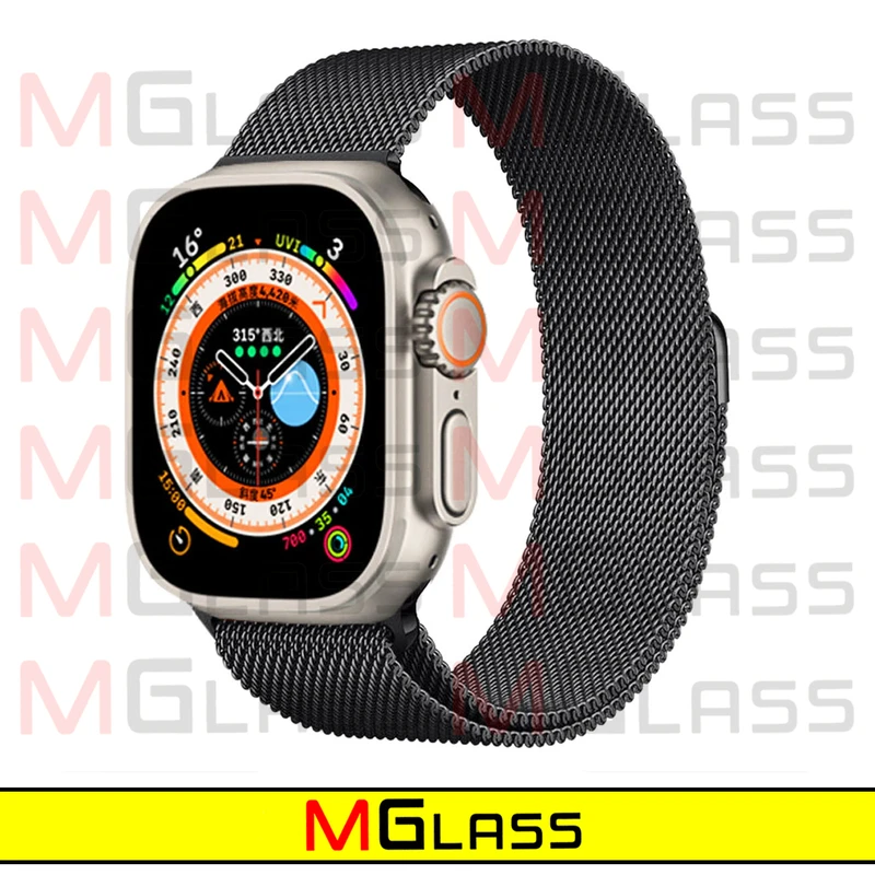 بند ام‌گلس مدل Milanese-MG مناسب برای ساعت هوشمند الترا T1000 Ultra 49mm
